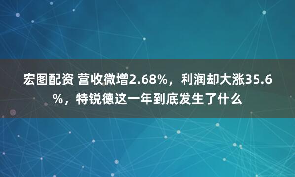 宏图配资 营收微增2.68%，利润却大涨35.6%，特锐德这一年到底发生了什么