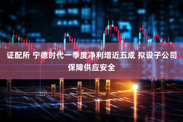 证配所 宁德时代一季度净利增近五成 拟设子公司保障供应安全